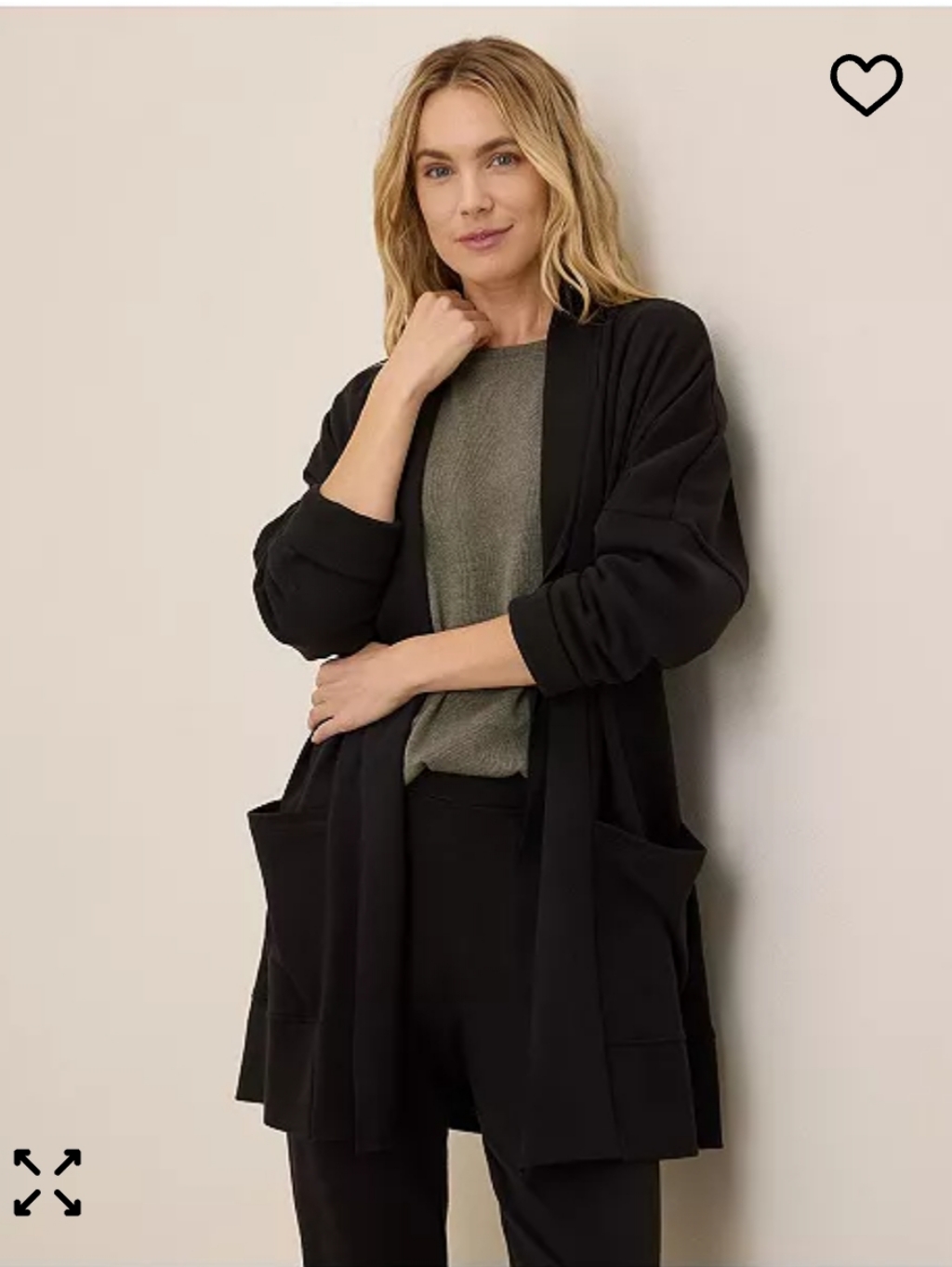 Pact Organic Cotton Airplane Wrap Cardigan M